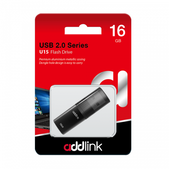 Addlink USB 2.0 Flash Drive U15 16GB Black