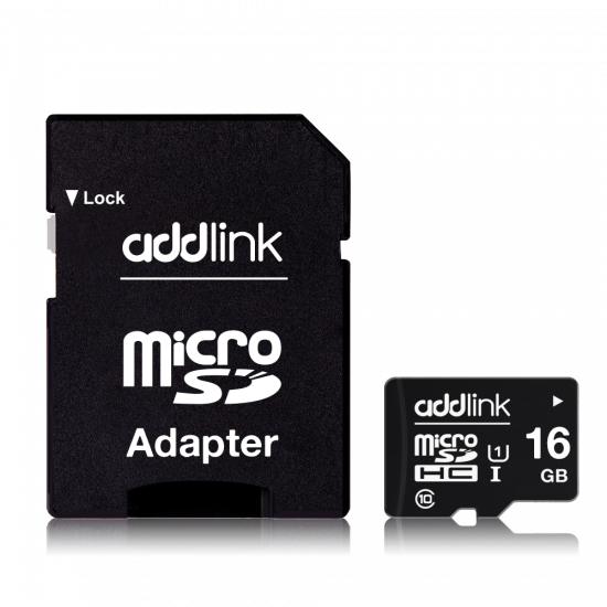 Addlink Micro SDHC UHS-I U1 Card 16GB + adapter 