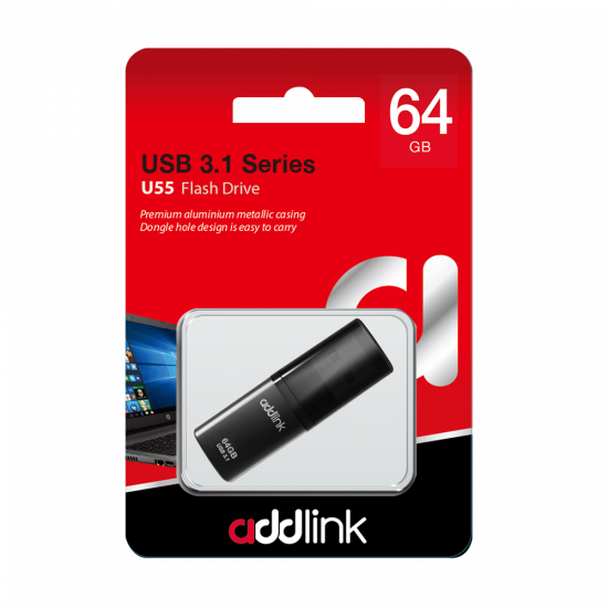 Addlink USB 3.0 Flash Drive U55 64GB Black