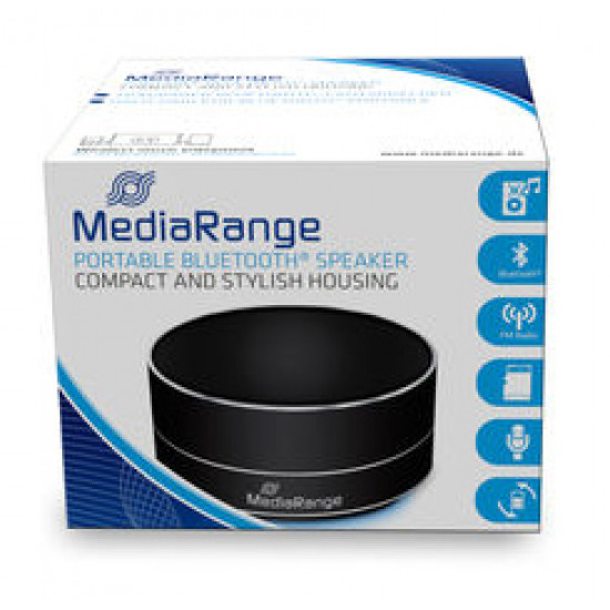 MediaRange Portable Bluetooth® speaker, black