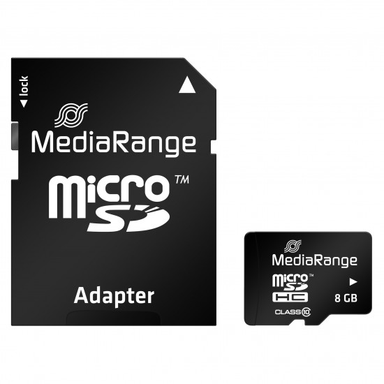 MediaRange Micro SDHC UHS-I U1 Card 8GB + adapter 