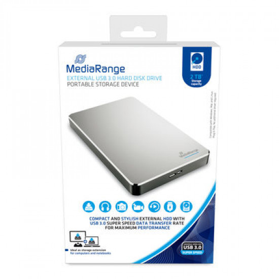 MediaRange External USB 3.0 Hard Drive 2TB
