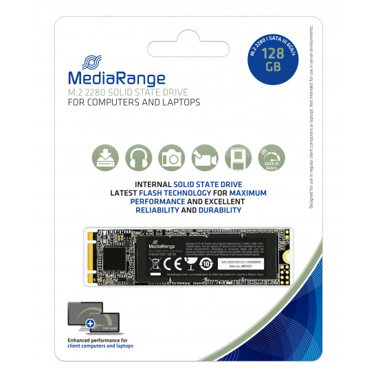 MediaRange M.2 2280 Sata III SSD 128GB