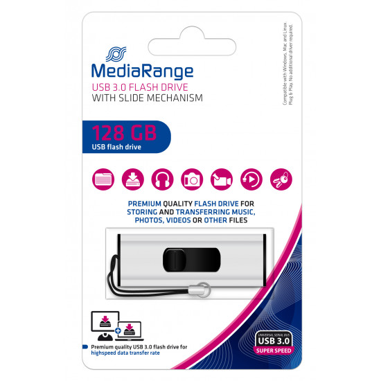 MediaRange USB 3.0 Flash Drive, 128GB