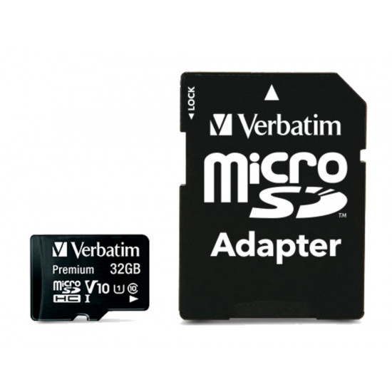 Verbatim Premium U1 MicroSDHC Card 32GB + adapter