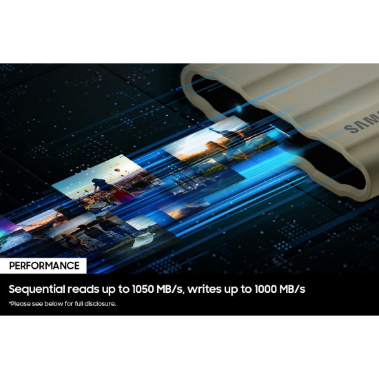 Samsung Portable SSD T7 Shield USB 3.2 Black- 2TB