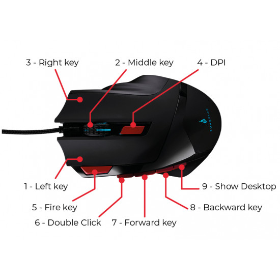 SureFire EAGLE CLAW 9 Button Gaming Mouse