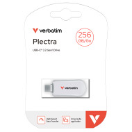 Verbatim Plectra USB-C Flash Drive 256GB White 