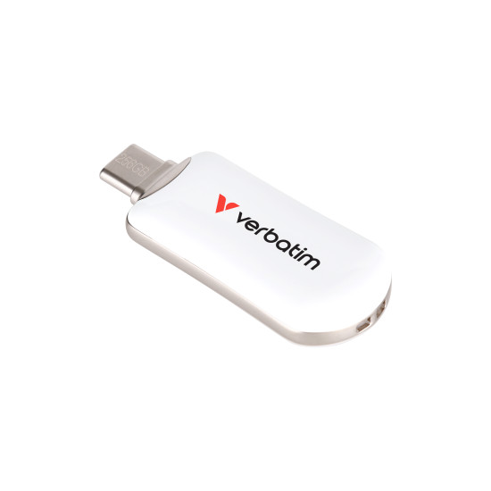Verbatim Plectra USB-C Flash Drive 256GB White 