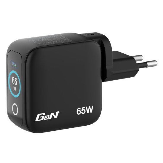 Verbatim Mini GaN Charger with Display 65W 3 Port