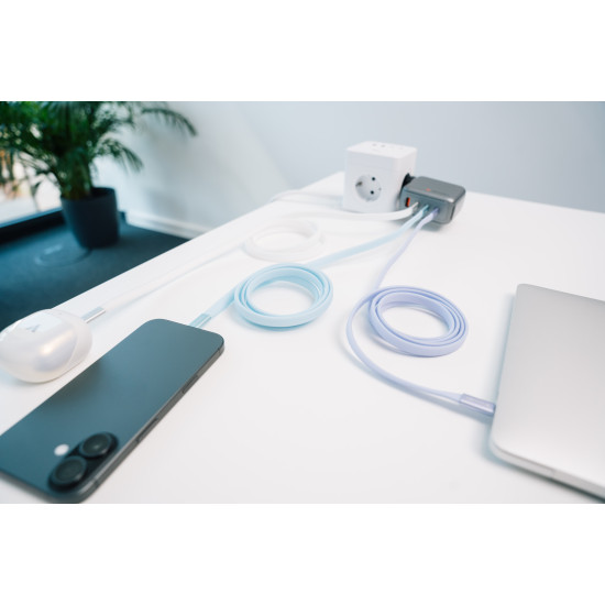 Verbatim Sync & Charge SoftTouch Cable 100W USB-C to USB-C | 120cm | White 