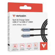Verbatim Sync & Charge Cable USB4 Cable - 240W USB to USB-C | 120cm