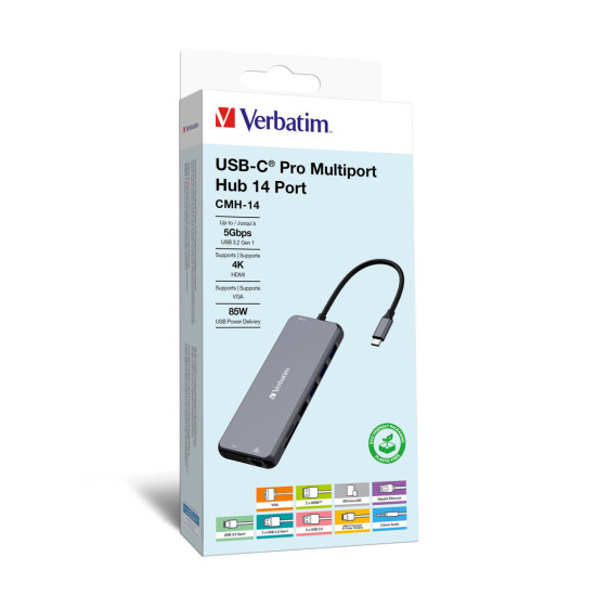 Verbatim USB-C™ Multiport Hub 14 Ports