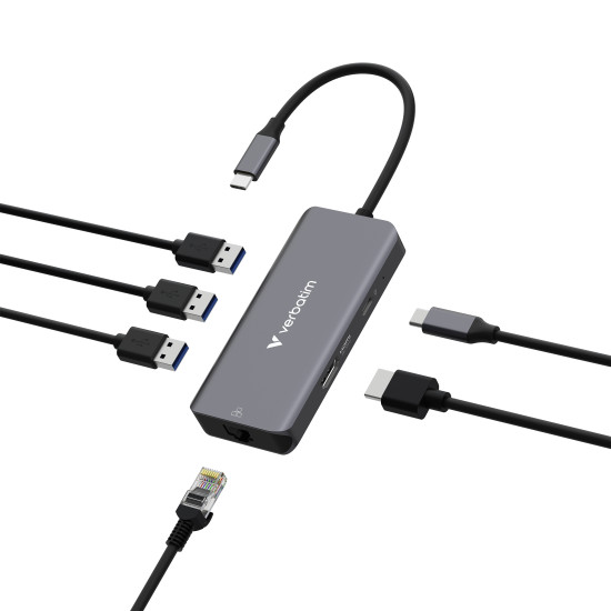 Verbatim USB-C™ Essentials Multiport Hub 6 Ports with RJ45