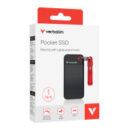 Verbatim Pocket SSD USB 3.2 Gen 2 - 1TB Black/Red