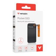 Verbatim Pocket SSD USB 3.2 Gen 2 - 2TB Black/Orange