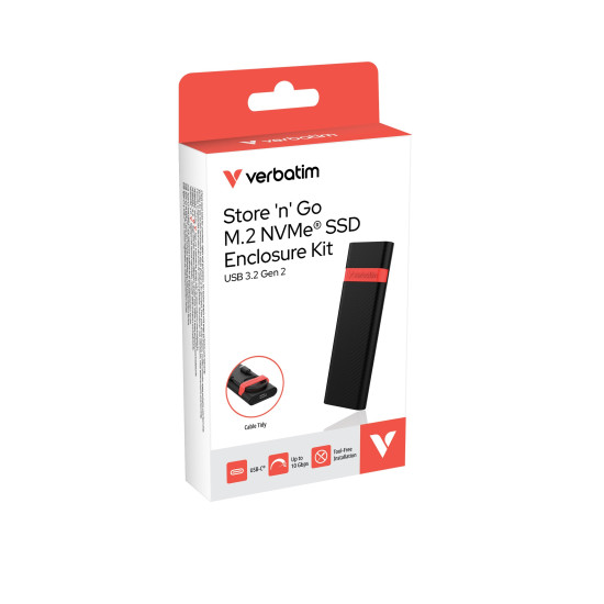 Verbatim M.2 NVMe SSD Enclosure Kit USB 3.2 Gen 2 - 10Gbps