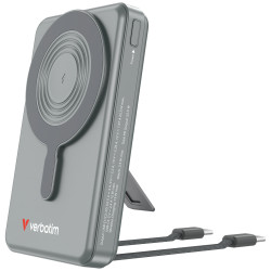 Verbatim Charge 'n' Go Two Cable Power Bank with Display 10000mAh Grey