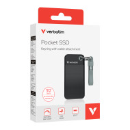 Verbatim Pocket SSD USB 3.2 Gen 2 - 512GB Black/Grey