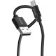 Verbatim Essentials Sync & Charge Cable - 18W USB-A to C 2 pk․ Black & White 