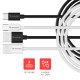 Verbatim Essentials Sync & Charge Cable - 18W USB-A to C 2 pk․ Black & White 