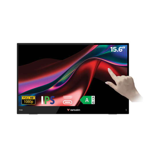 Verbatim Portable Touchscreen Monitor 15.6" Full HD 1080p - LIGHT Series