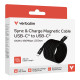 Verbatim Sync & Charge Magnetic Cable 100W USB-C to USB-C  Black 200cm