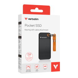 Verbatim Pocket SSD USB 3.2 Gen 2 - 256GB Black/Orange