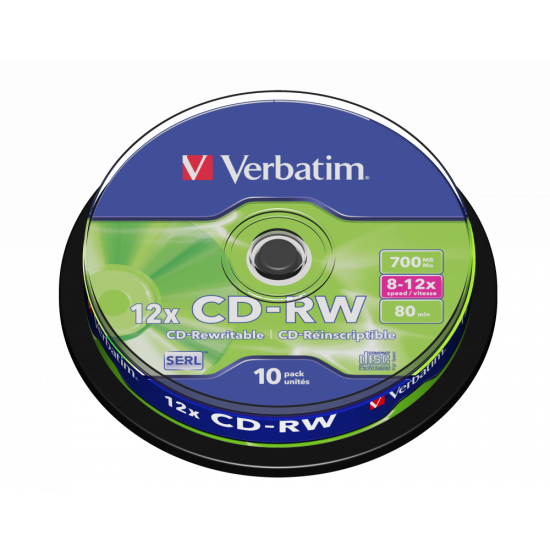 Verbatim CD-RW 700MB 12x 10pk