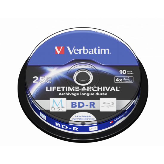 Verbatim MDISC Lifetime archival BDXL 100GB - boîtier avec lot de 1, MDISC  Lifetime Archival BDXL 100GB