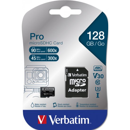 Verbatim Prօ U3 Micro SDXC Card 128GB