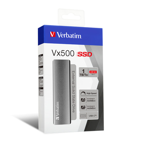 Verbatim Vx500 External SSD USB 3.2 Gen 2 - 1TB