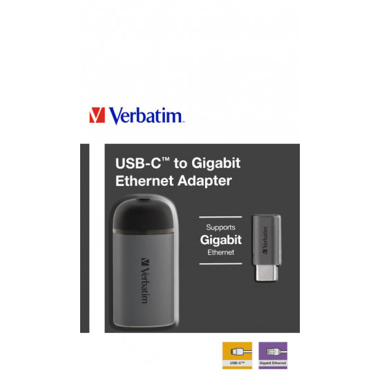 Verbatim USB-C™ to Gigabit Ethernet Adapter