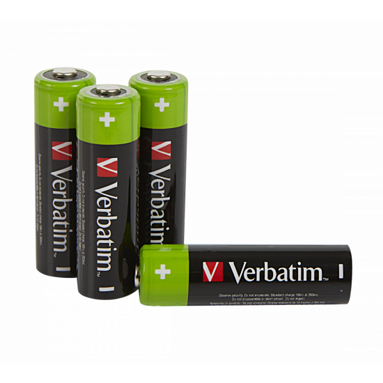 Verbatim AA Premium Rechargeable Batteries HR6 4pk