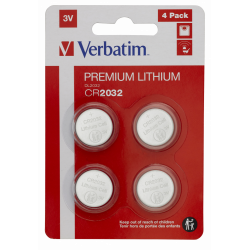 Verbatim CR2032 3V Lithuim Battery 4pk.