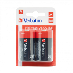 Verbatim D Alkaline Battery 2pk