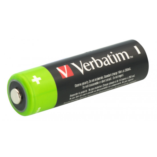 Verbatim AA Premium Rechargeable Batteries HR6 4pk