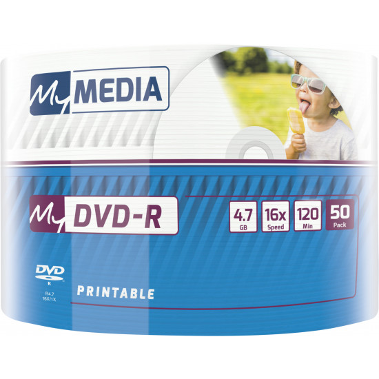 MyMedia DVD‑R 16x 4.7GB Inkjet Printable 50 pk