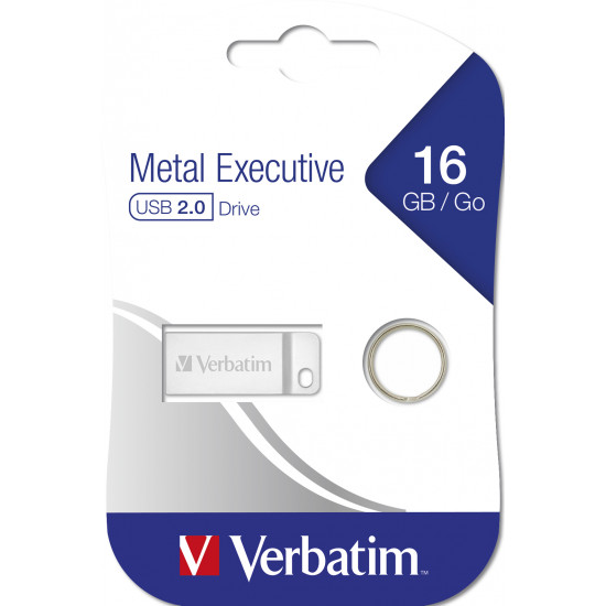 Verbatim USB 2.0 Flash Drive Metal Executive 16GB Silver